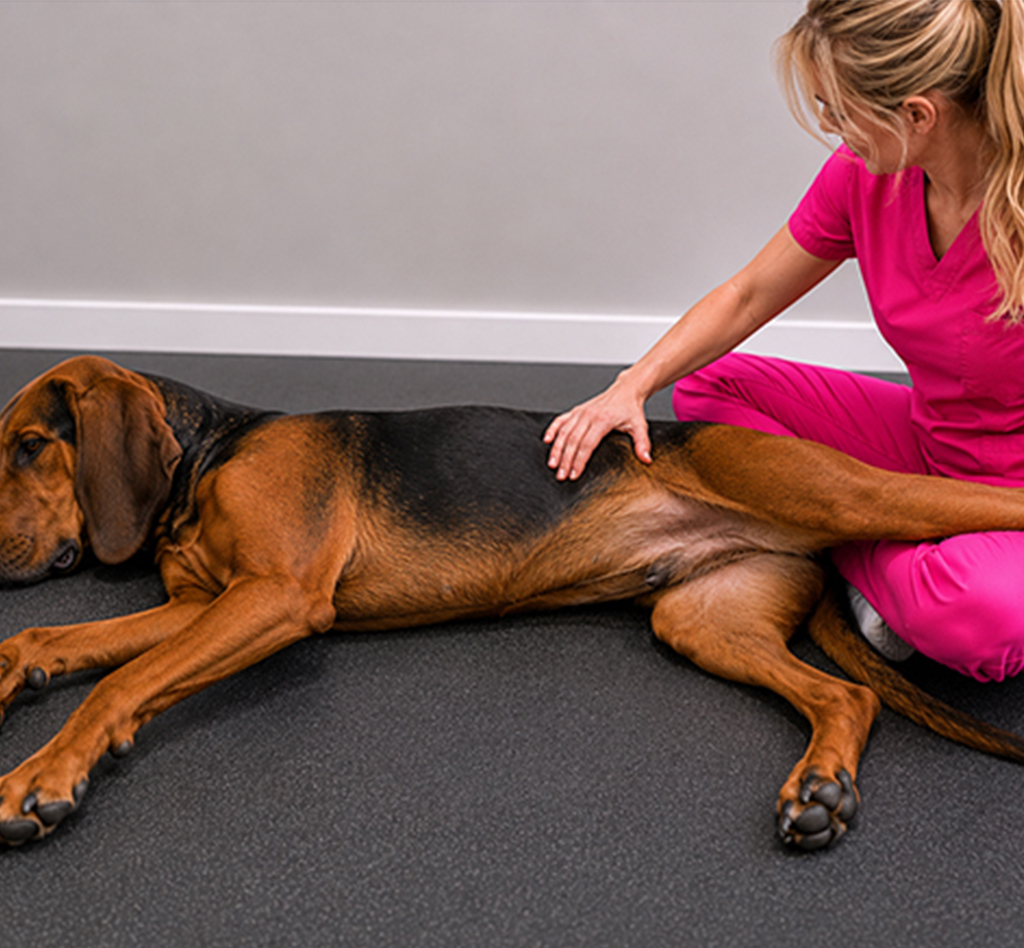 Uraz mięśnia biodrowo-lędźwiowego (iliopsoas) u psa – objawy, diagnostyka i rehabilitacja